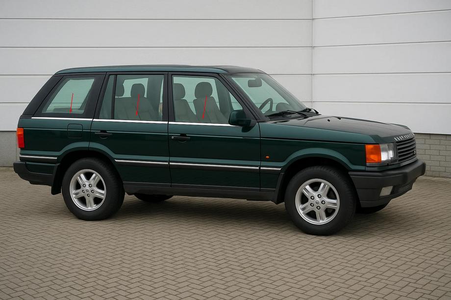 Range Rover II P38A 1997-2002 Lower window trim stainless steel Image