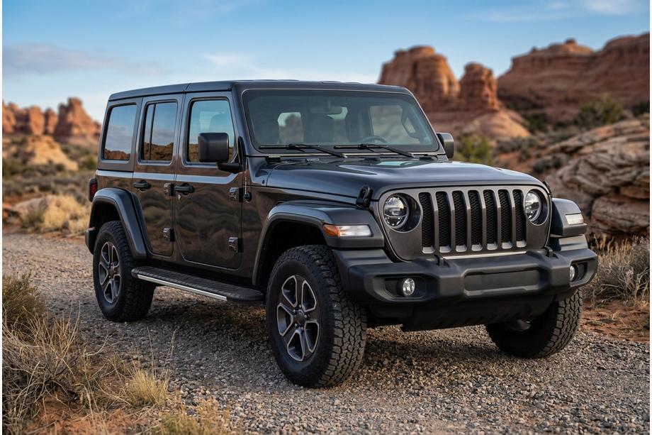 Jeep Wrangler 2018- Side Steps Bosphorus Grey (2 pcs, Aluminum) Image