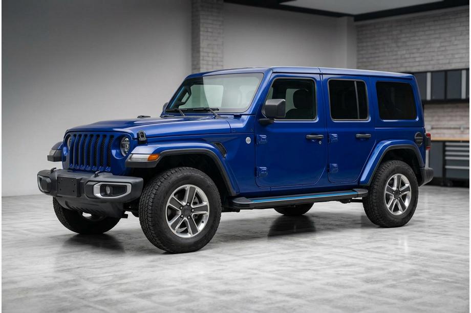 Jeep Wrangler 2018- Side Steps Maya Blue (2 pcs, Aluminum) Image