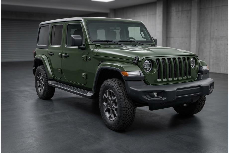 Jeep Wrangler 2018- Side Steps Allmond Black (2 pcs, Aluminum) Image