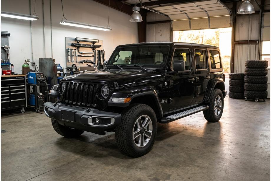 Jeep Wrangler 2018- Side Steps Allmond Grey (2 pcs, Aluminum) Image