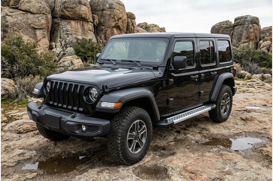 Jeep Wrangler 2018- Side Steps Vision New Grey (2 pcs, Aluminum) Image