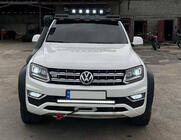 Volkswagen Amarok 2010-2022 Windshield visor for roof rack DAKAR (LED) photo 1