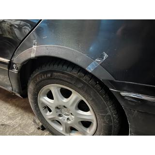 Fender flares (4pcs, black, ABS plastic) Mercedes S-сlass W220 1998-2005 photo 2