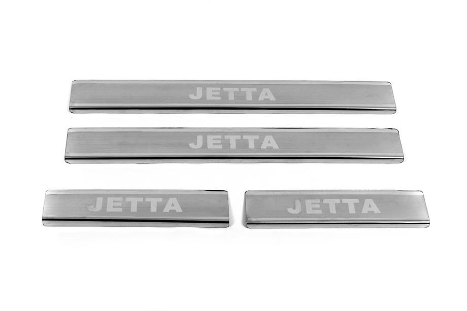 Volkswagen Jetta 2011-2018 Door Sill Protectors Carmos V3 (4 pcs, Stainless Steel) Image