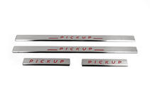 Nissan NP300 1999-2015 Carmos V2 Stainless Steel Door Sill Protectors (4 pcs) photo 2