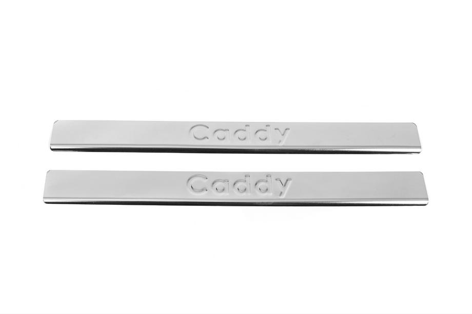 Volkswagen Caddy 2004-2010 Door Sill Protectors Carmos V2 (2 pcs, Stainless Steel) Photo 2