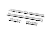 Hyundai I-20 2008-2012 Door Sill Protectors Carmos V2 (4 pcs, Stainless Steel) photo 1