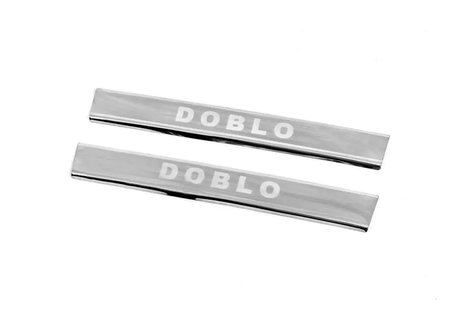 Fiat Doblo I 2005-2010 Door Sill Protectors V3 (Carmos, 2 pcs, Stainless Steel) Image