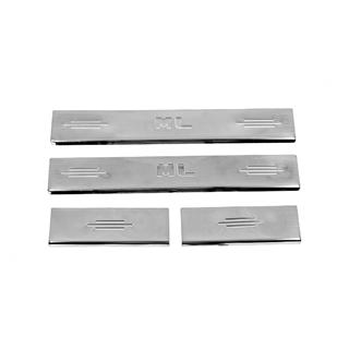 Stainless Steel Door Sill Protectors Carmos V2 (4 pcs) Mercedes ML W164 2005-2011 photo 2