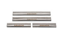 Volkswagen Amarok 2010-2022 Door Sill Protectors Carmos V3 (4 pcs, Stainless Steel) photo 1