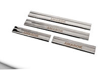 Volkswagen Amarok 2010-2022 Door Sill Protectors Carmos V3 (4 pcs, Stainless Steel) photo 2