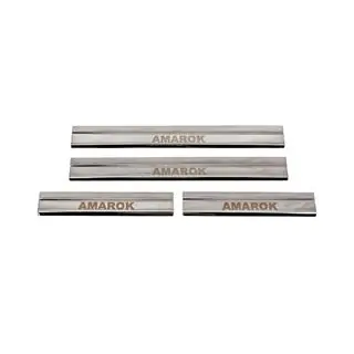 Door Sill Protectors Carmos V3 (4 pcs, Stainless Steel) Volkswagen Amarok 2010-2022 photo 1