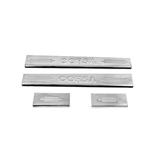 Carmos V2 Stainless Steel Door Sill Protectors (4 pcs) Opel Corsa C 2000-2006 photo 2