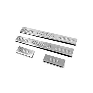 Carmos V2 Stainless Steel Door Sill Protectors (4 pcs) Opel Corsa C 2000-2006 photo 1