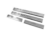 Renault Logan I 2008-2013 Door Sill Protectors Carmos V2 (4 pcs, Stainless Steel) photo 2