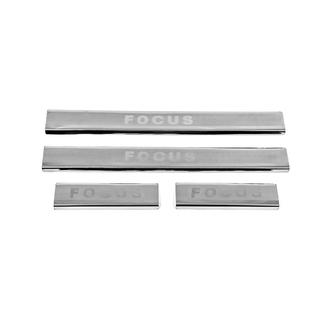 Stainless Steel Door Sill Protectors Carmos V2 (4 pcs) Ford Focus I 1998-2005 photo 3