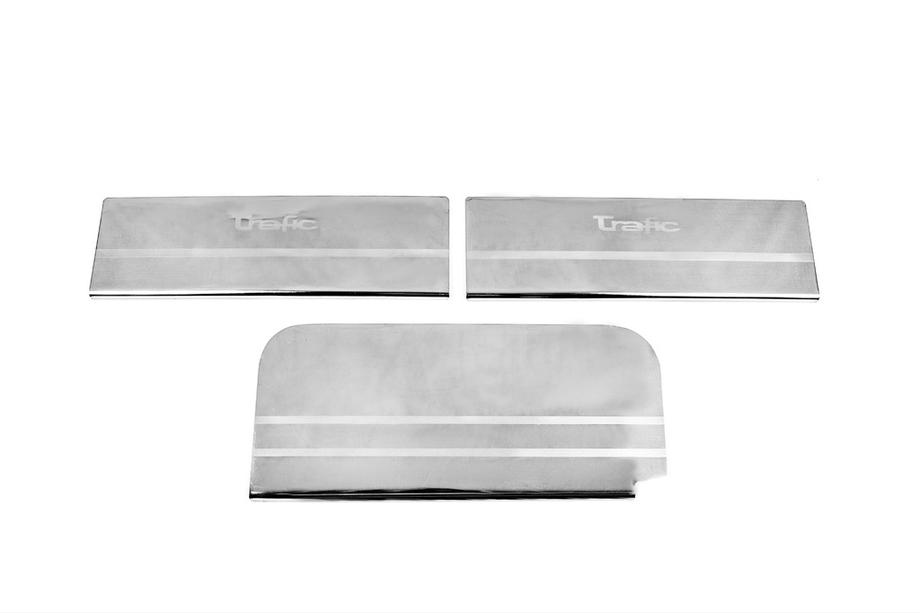 Renault Trafic 2001–2015 Door Sill Protectors Carmos V2 (3 pcs, Stainless Steel) Image