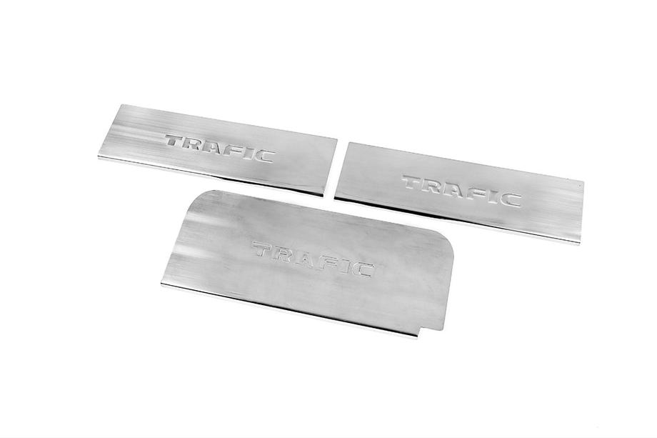 Renault Trafic 2001–2015 Door Sill Protectors Carmos V4 (3 pcs, Stainless Steel) Image