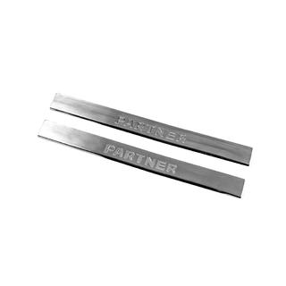 Door Sill Protectors V2 (Carmos, 2 pcs, Stainless Steel) Peugeot Partner 1996-2008 photo 1