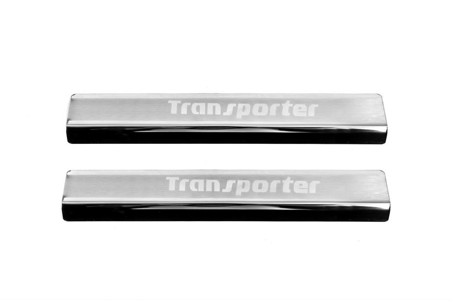 Volkswagen T5 Transporter 2003-2010 Door Sill Protectors Carmos V3 (2 pcs, Stainless Steel) Photo 2