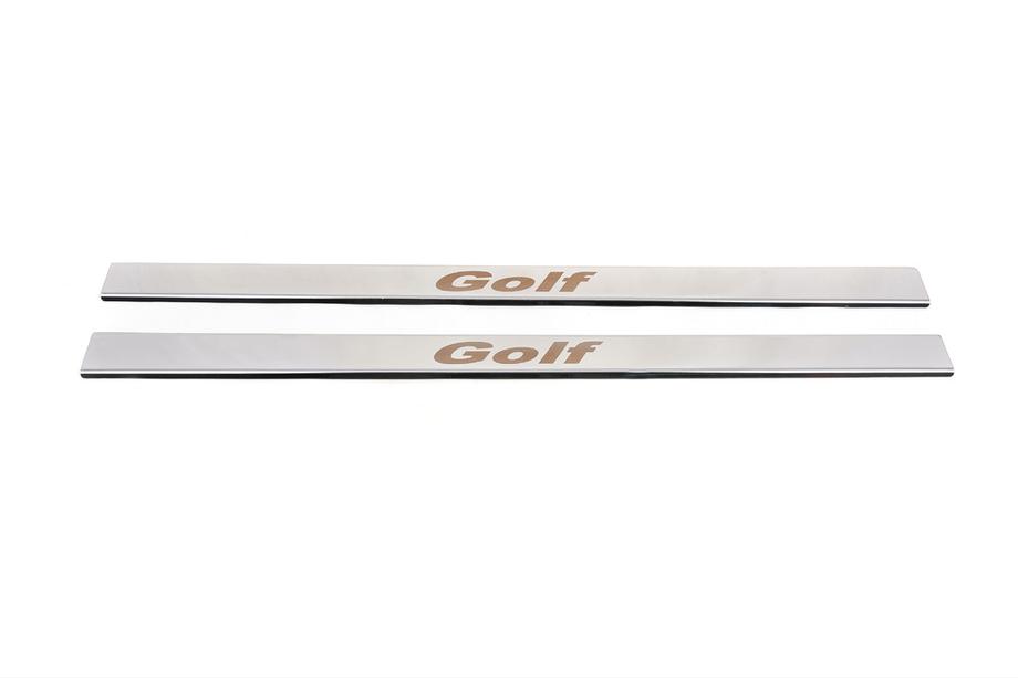 Volkswagen Golf 5 2003-2009 Door Sill Protectors Carmos V1 (2 pcs, Coupe, Stainless Steel) Photo 1