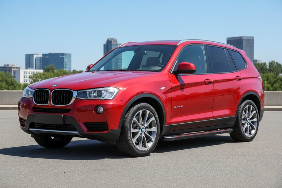 BMW X3 F25 2011-2018 Side Steps Maya Red (2 pcs, Aluminum) Image