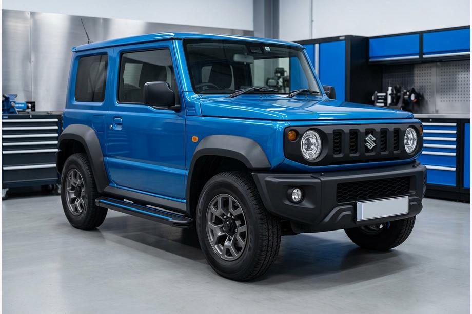 Suzuki Jimny 2018- Side Steps Maya Blue (2 pcs, Aluminum) Image