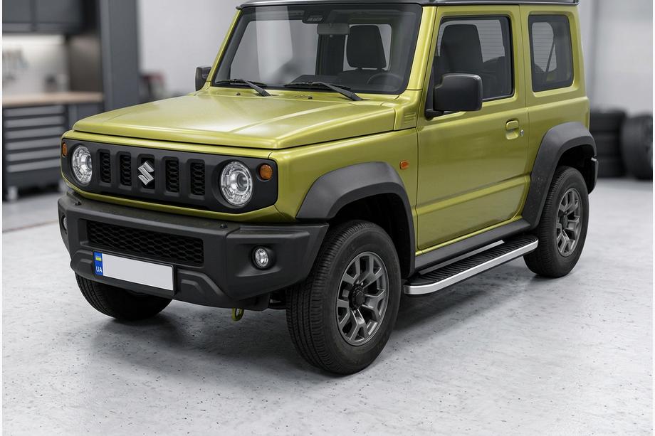 Suzuki Jimny 2018- Side Steps Tayga Grey (2 pcs, Aluminum) Image