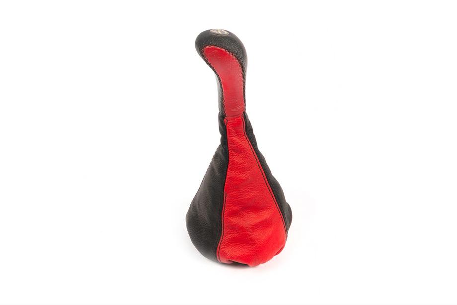VAZ 2108-2109 1984-2011 Gear shift boot with knob (red, leather) Image