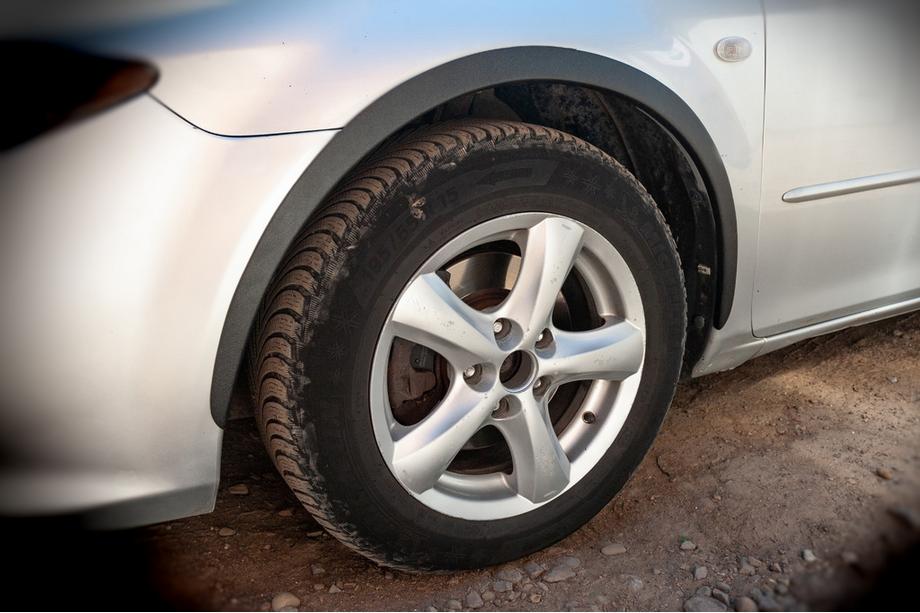 Mazda 6 2003-2008 Fender Flares (SD-SW) (4 pcs, black, ABS plastic) Photo 6