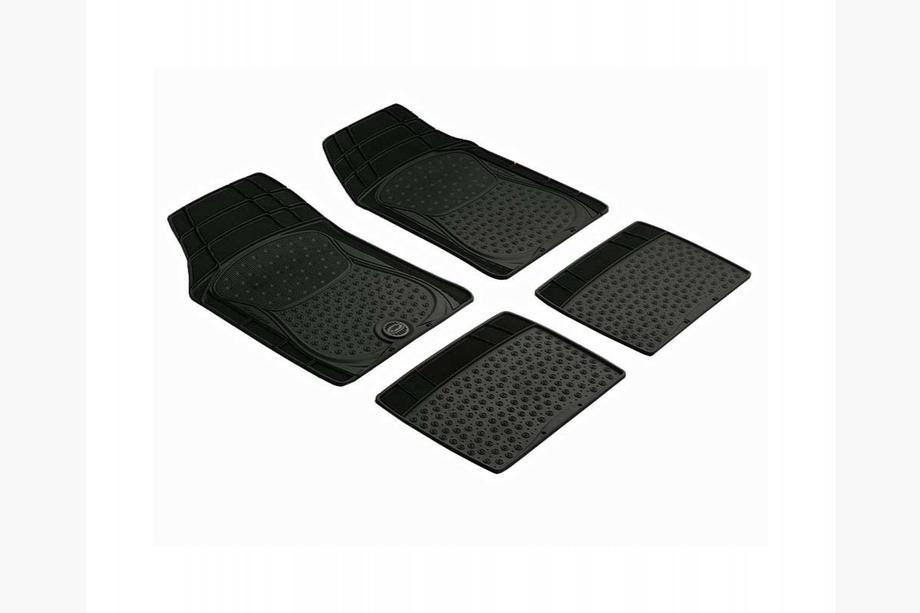 Universal Rubber Floor Mats (4 pcs, PUFI BUBBLE BASR Black) Image