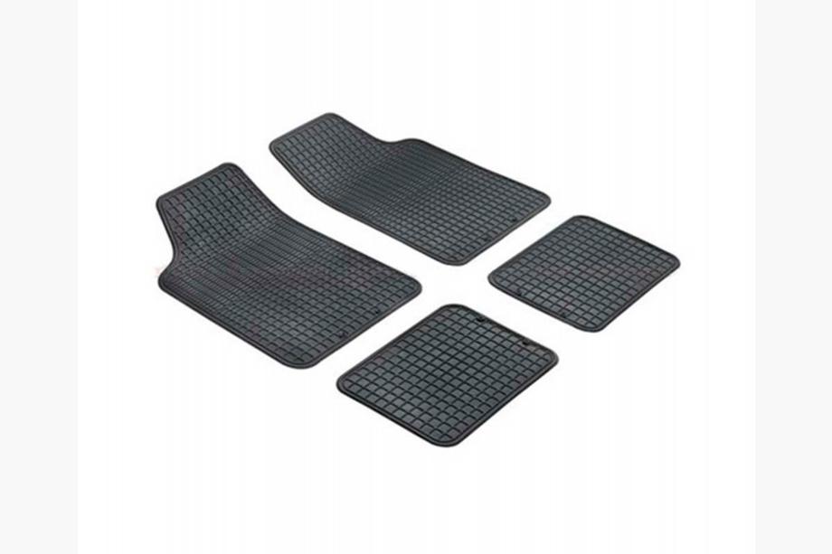 Universal Rubber Floor Mats (4 pcs, PUFI CLASSIC, Black) Image