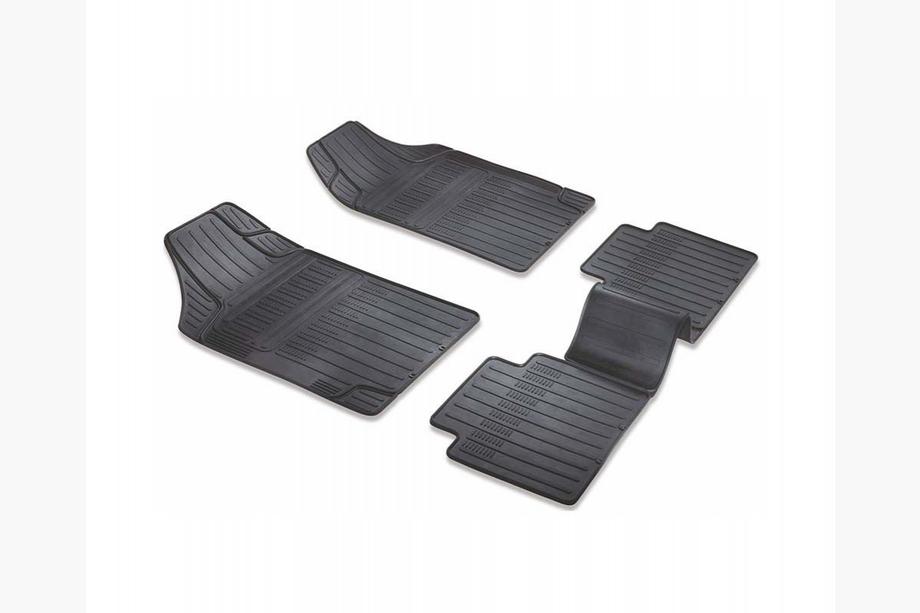 Universal Car Floor Mats (4 pcs, PUFI LINE, Black) Image