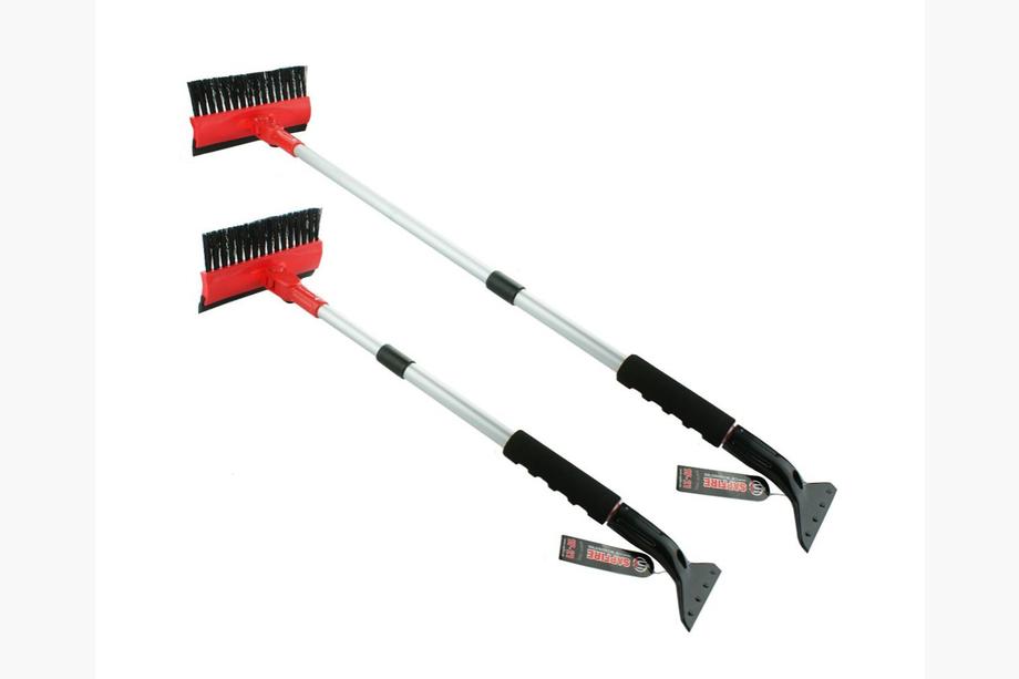 Motorsport winter Snow brush with ice scraper and telescopic aluminum handle 65-95 cm SF-21 SAPFIRE Photo 1