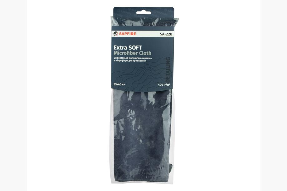 Universal extra soft microfiber cloth 35x40 cm SA-220 SAPFIRE Photo 3