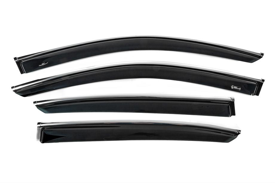 Honda Accord IX 2013-2017 Window Deflectors SD with Chrome Trim for USA (4 pcs, HIC) Image