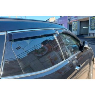 Window visors with chrome trim (4 pcs, HIC) photo 1