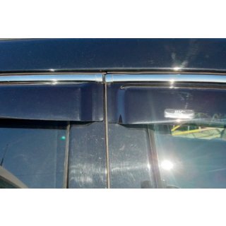 Window visors with chrome trim (4 pcs, HIC) photo 3