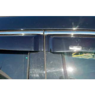 Window visors with chrome trim (4 pcs, HIC) photo 3