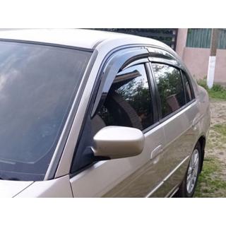 Window Deflectors (4 pcs, Sunplex Sport) Honda Civic Sedan VII 2001-2006 photo 2