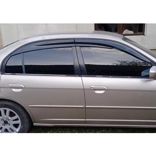Window Deflectors (4 pcs, Sunplex Sport) Honda Civic Sedan VII 2001-2006 photo 1