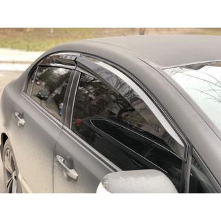 Window Deflectors (4 pcs, Sunplex Sport) Honda Civic Sedan VIII 2006-2011 photo 1
