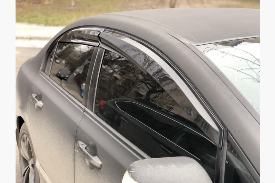 Honda Civic Sedan VIII 2006-2011 Window Deflectors (4 pcs, Sunplex Sport) Image