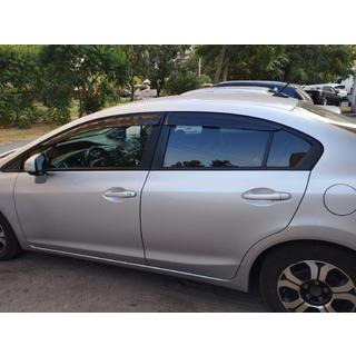 Window Deflectors (4 pcs, Sunplex Sport) Honda Civic Sedan IX 2011-2016 photo 4