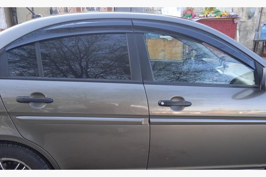 Hyundai Accent 2006-2010 Window Deflectors (4 pcs, Sunplex Sport) Photo 7