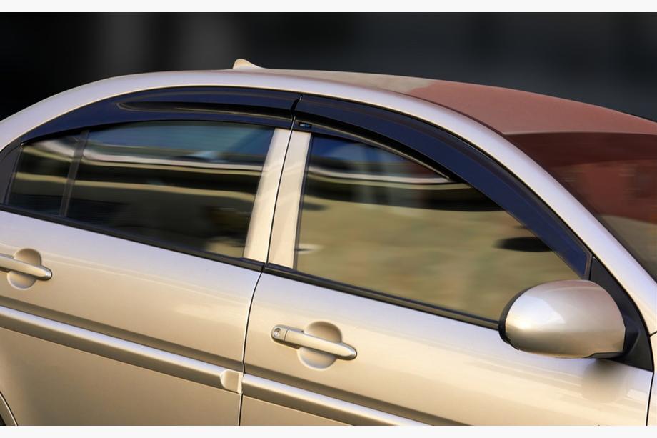 Hyundai Accent 2006-2010 Window Deflectors (4 pcs, Sunplex Sport) Photo 1
