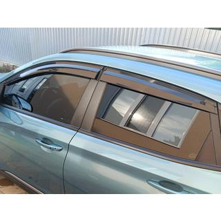 Window Deflectors (4 pcs, Sunplex Sport) Hyundai Kona 2017-2023 photo 2