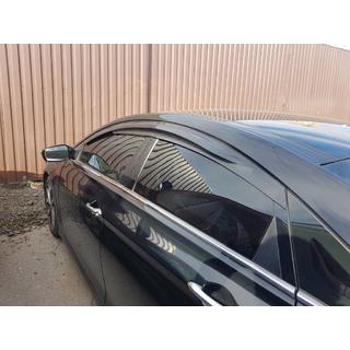 Window Deflectors (4 pcs, Sunplex Sport) Hyundai Sonata YF 2010-2014 photo 1
