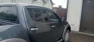 Mitsubishi L200 2006-2015 Window Deflectors (4 pcs, Sunplex Sport) photo 6